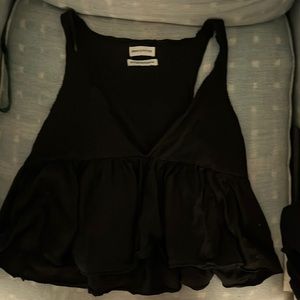Urban Outfitters black v neck flowy tank